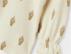 Lil Atelier bluse turtledove med vaffelis